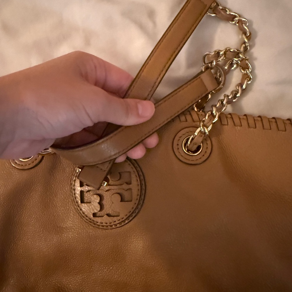 Tory Burch Brown Leather Tote Bag - Picture 6 of 8